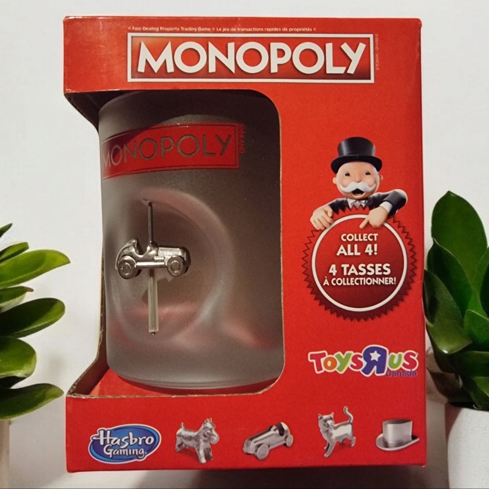 🆕️ Hasbro Gaming Monopoly Toys R Us Car Token Frosted Mug